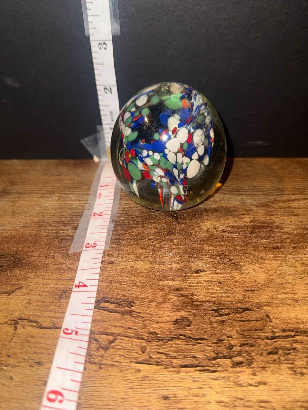 Murano Art Glass Confetti Blossom Paperweight 1