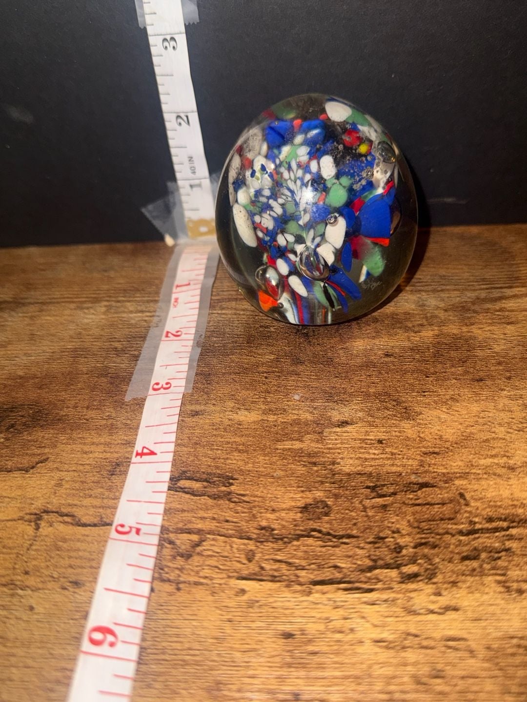Murano Art Glass Confetti Blossom Paperweight 2