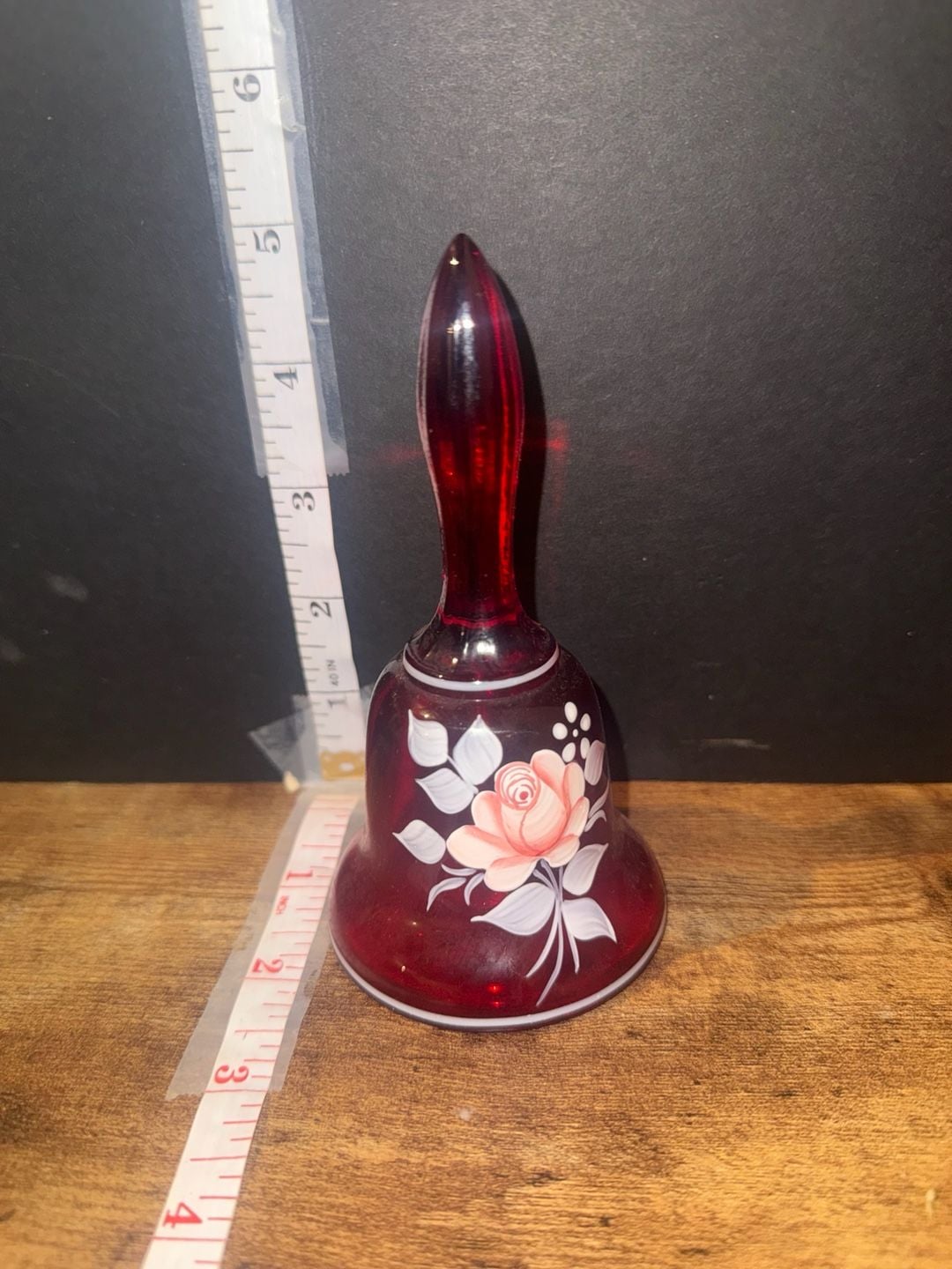 Westmoreland Red Glass Bell, Artist Signed 1980 Vintage - , 1