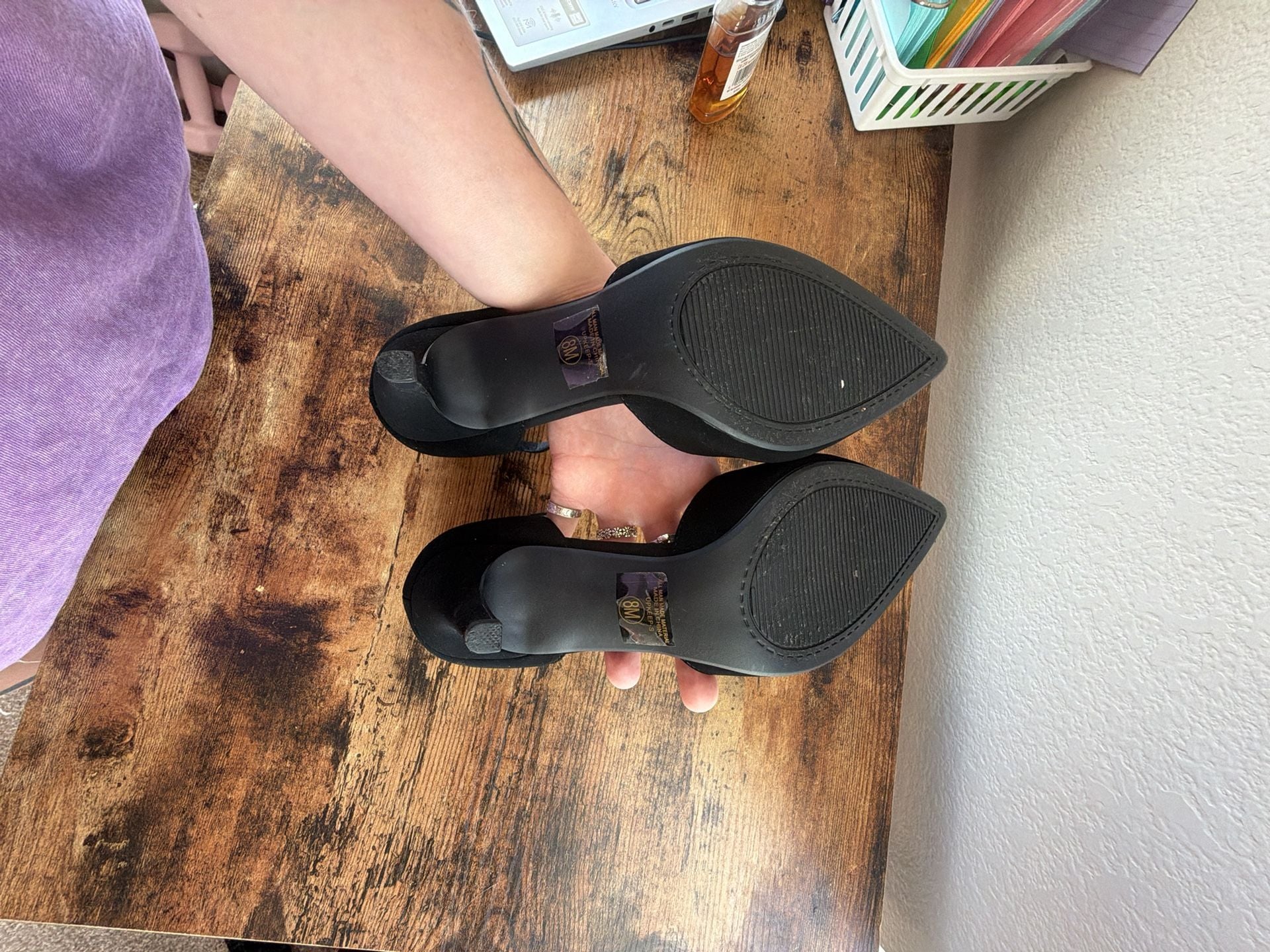 Solanz Black Heels 8