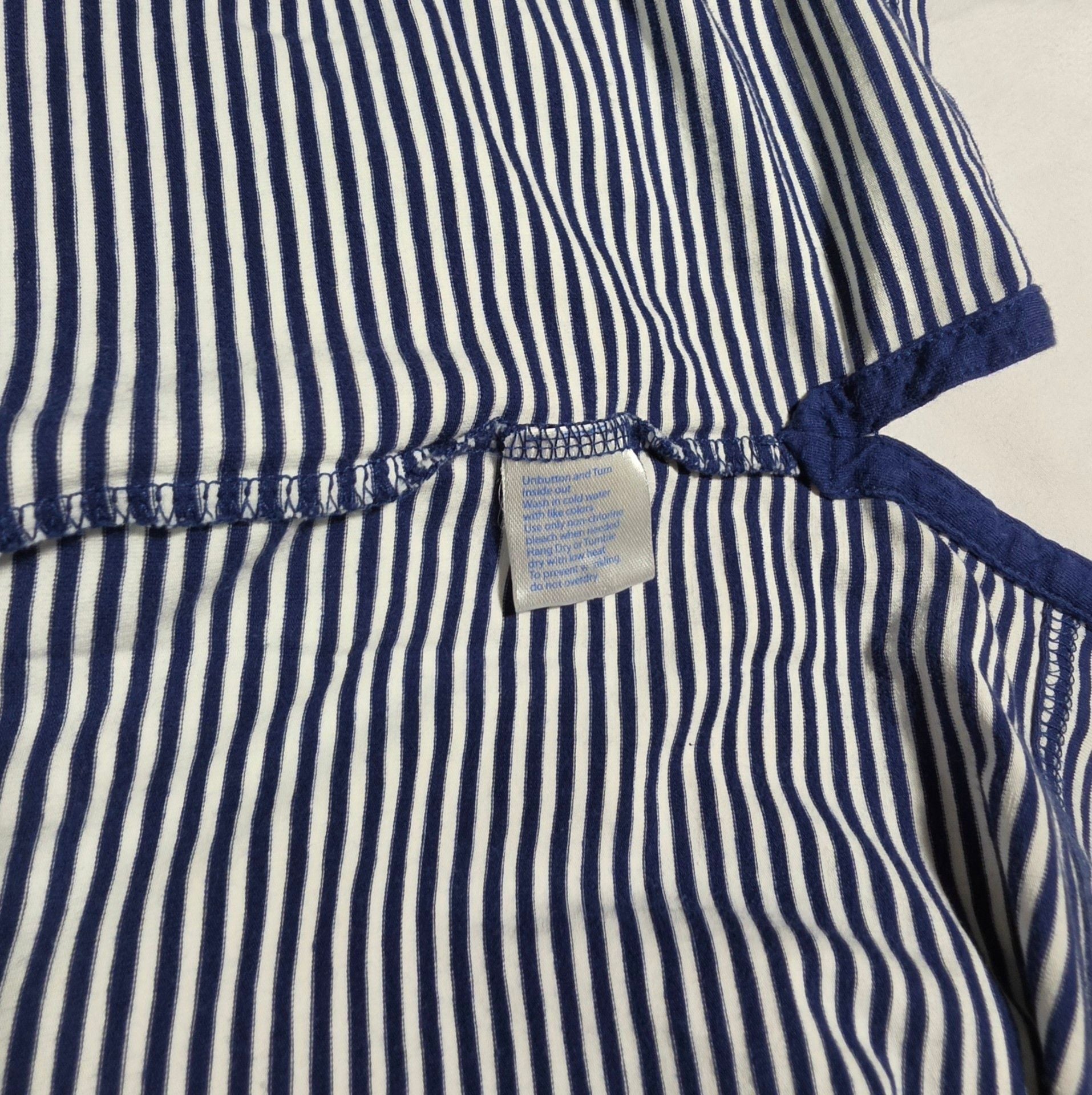 Southern Tide Polo Shirt XL Blue White Striped Classic Fit 5