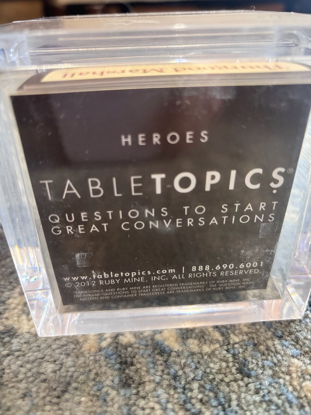 TableTopics Infomania Sports & Heroes Conversation Game Cards Set 3