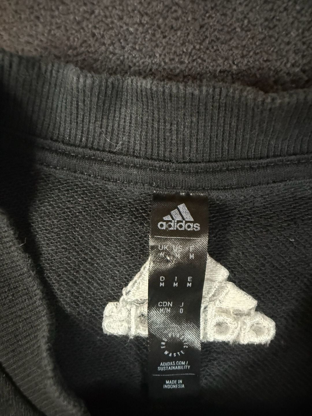 Men’s Adidas Brandlove French Terry Sweatshirt Size M Black Logo Pullover#162 4