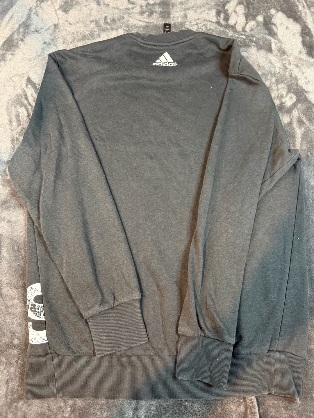 Men’s Adidas Brandlove French Terry Sweatshirt Size M Black Logo Pullover#162 5