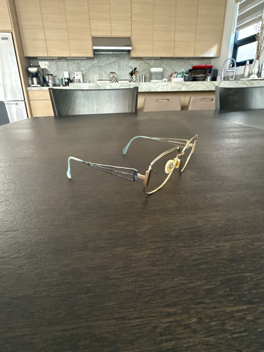 Neostyle Vintage 80s Gold Eyeglass Frames Geometric Oversized 5