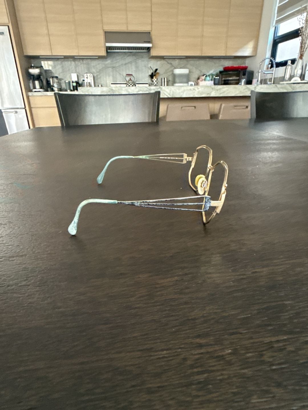 Neostyle Vintage 80s Gold Eyeglass Frames Geometric Oversized 6