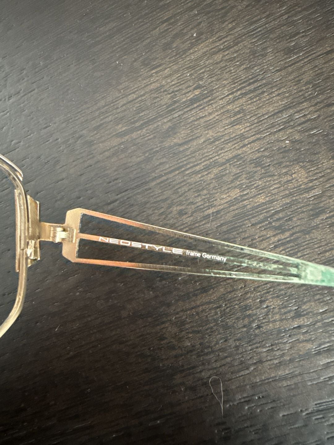 Neostyle Vintage 80s Gold Eyeglass Frames Geometric Oversized 9