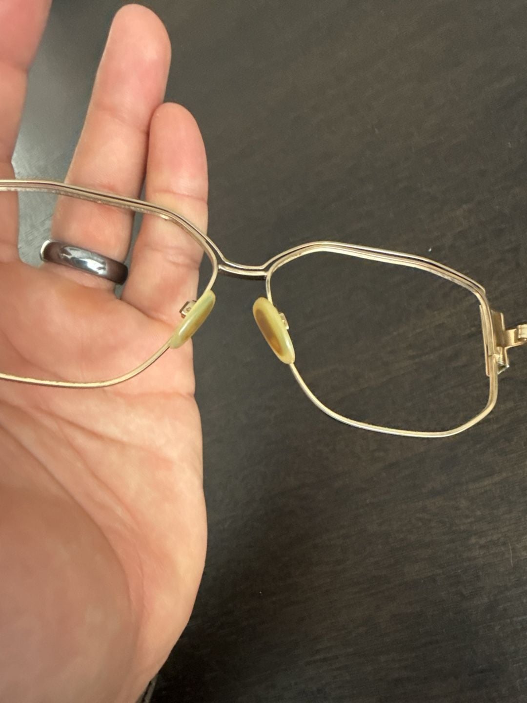 Neostyle Vintage 80s Gold Eyeglass Frames Geometric Oversized 10