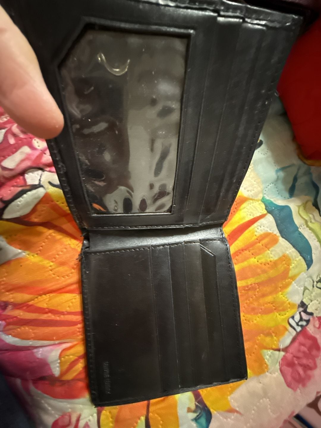 Generic Black Leather Bifold Wallet With ID Window 3