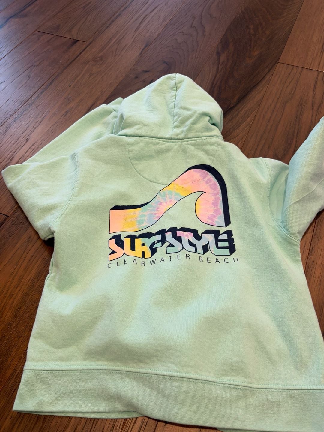 Surf Style Zip-Up Hoodie Size 6/8 Mint Green Clearwater Beach 6