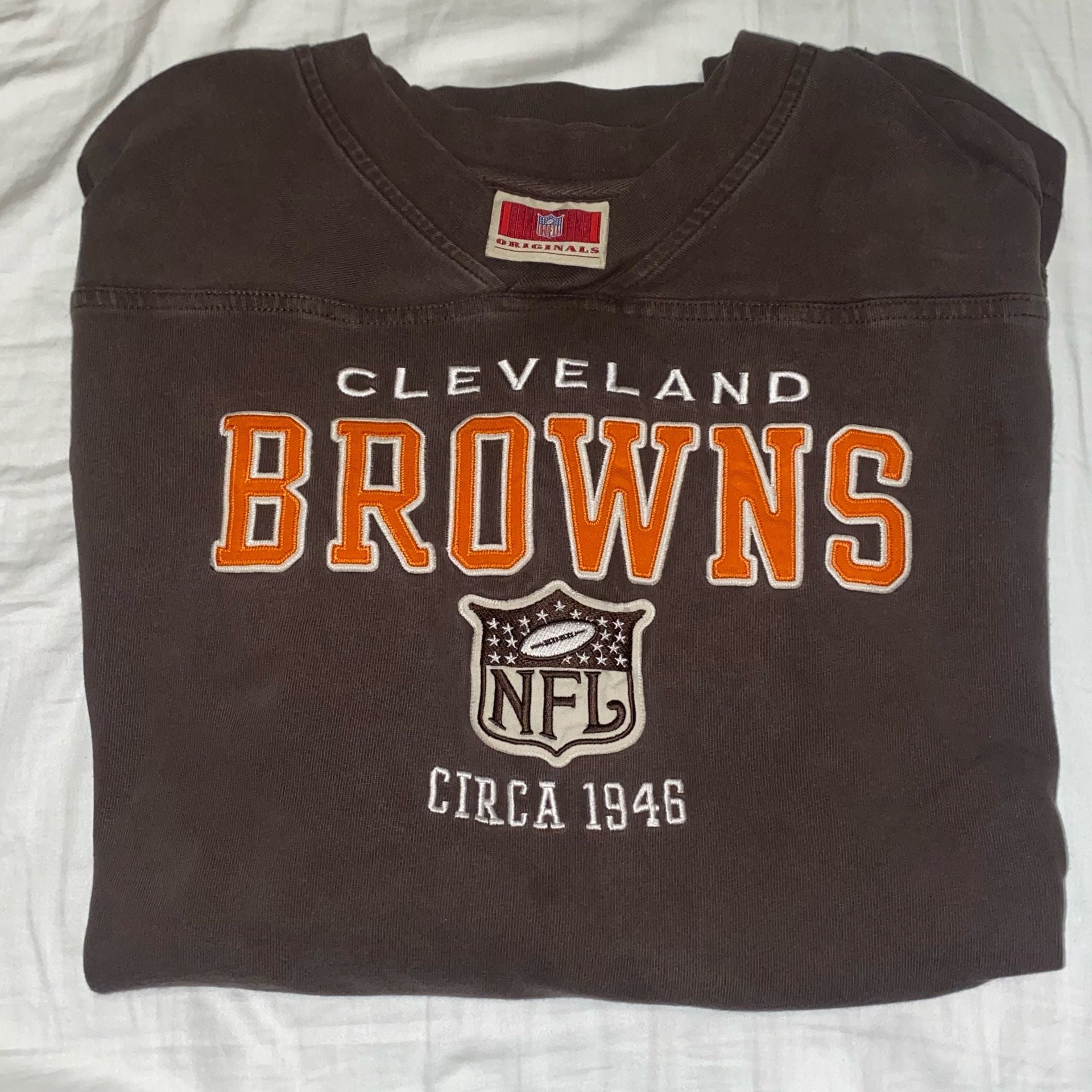NFL Originals Cleveland Browns Long Sleeve T-Shirt Brown 46 2