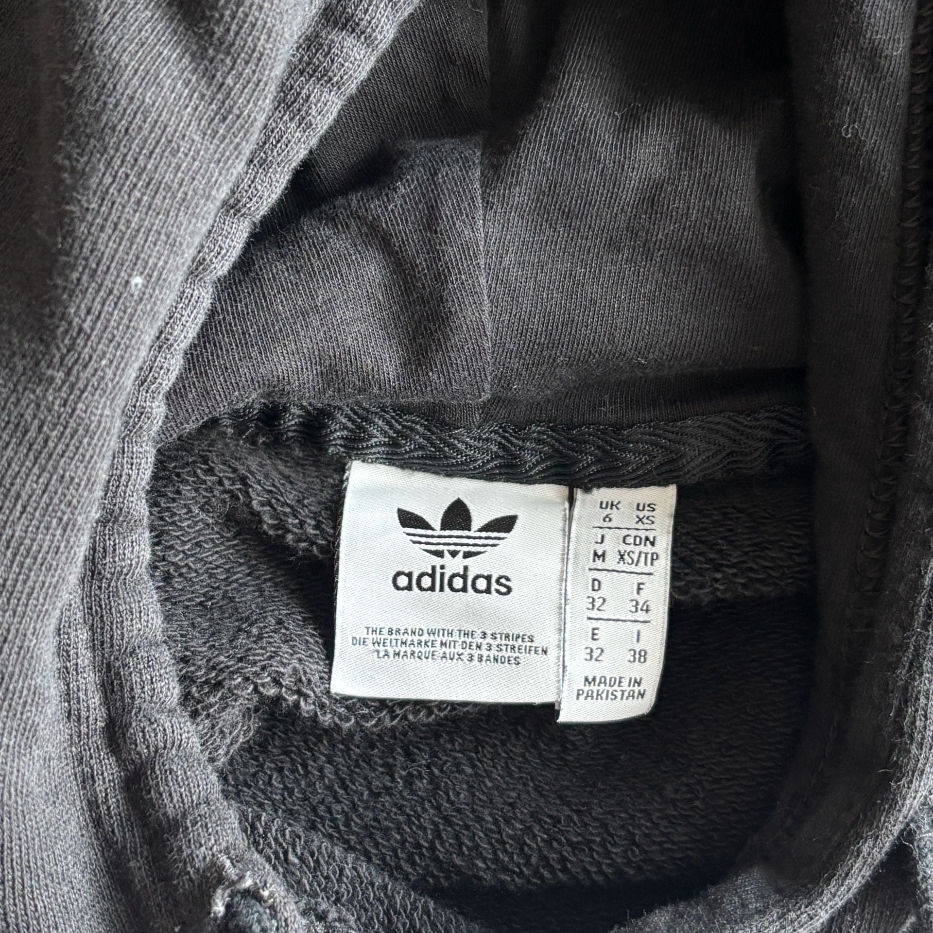Adidas Originals Women’s Trefoil Hoodie Black Pullover Sweatshirt Size XS 6