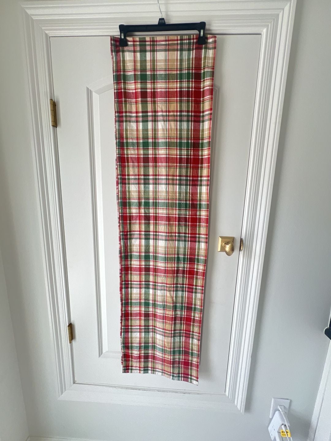 Creative Co-Op Red Green Plaid Cotton Table Runner Christmas Holiday 1