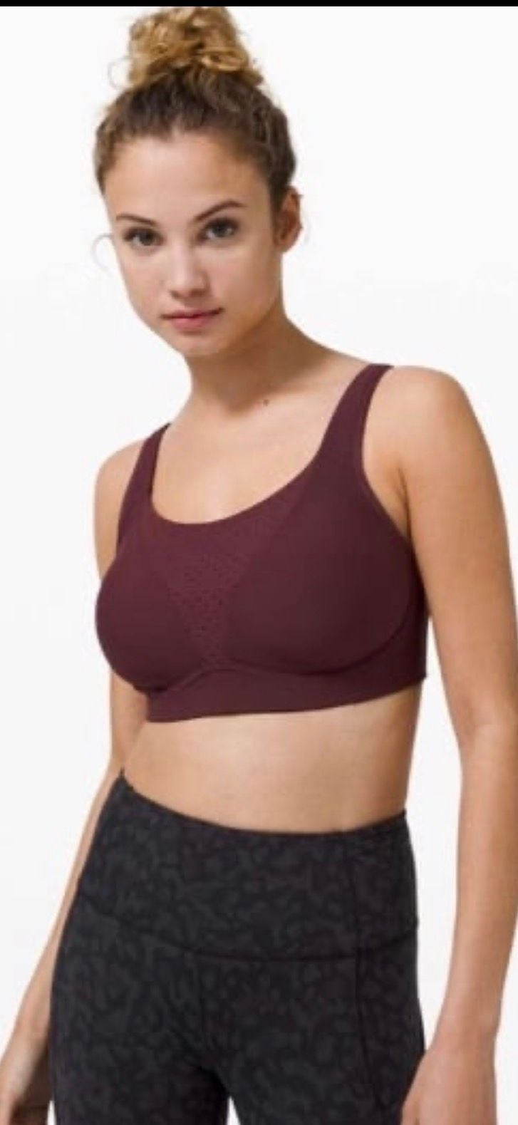 Lululemon Run Times Bra Red Merlot 34D 1
