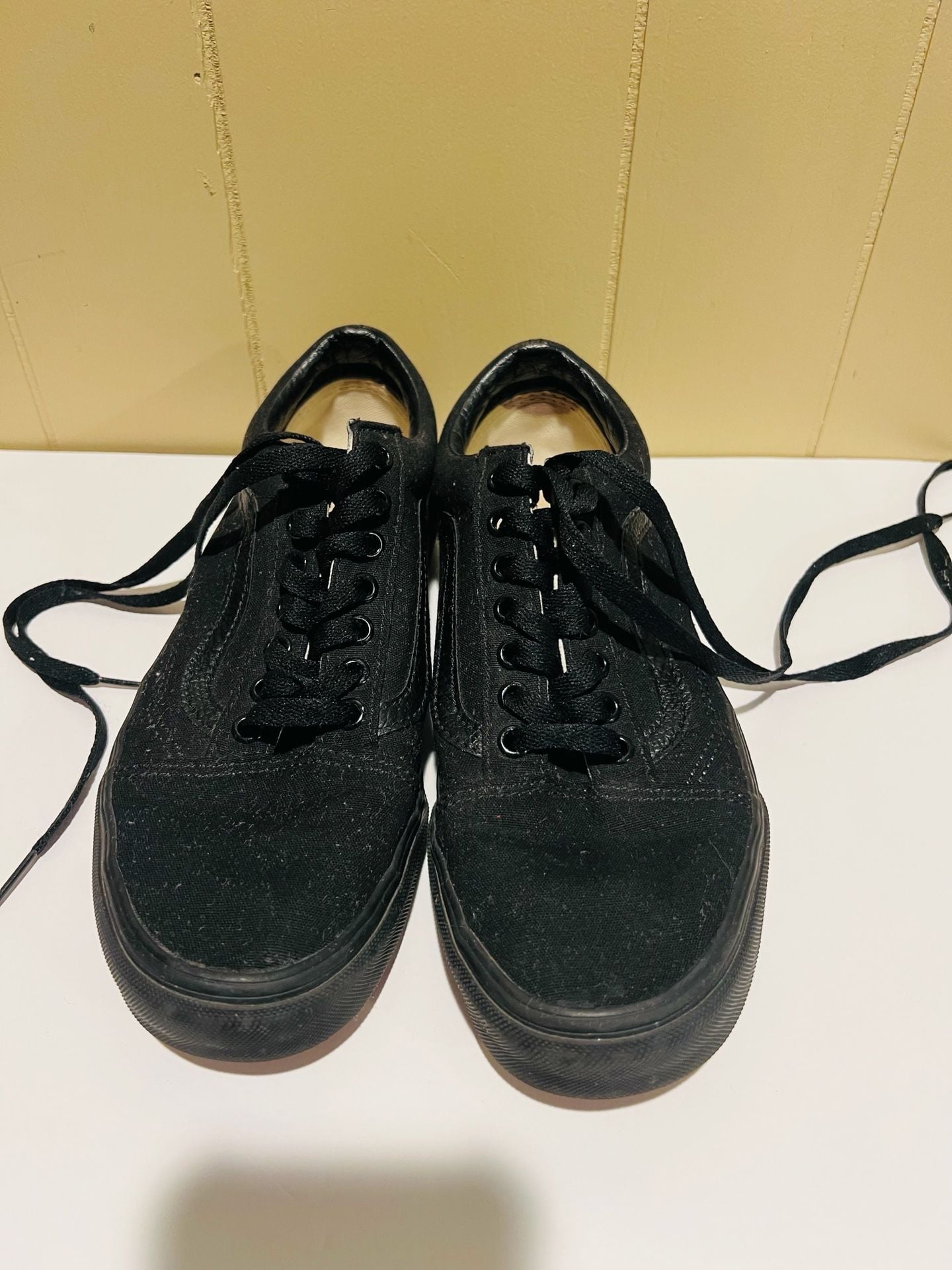Vans Old Skool Skate Shoes Black Monochrome Canvas 3
