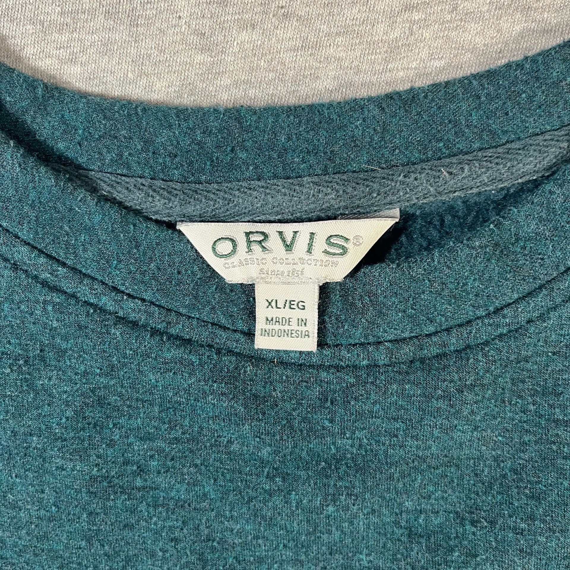 Orvis Green Crew Neck Pullover Sweatshirt  Men’s Size XL 7