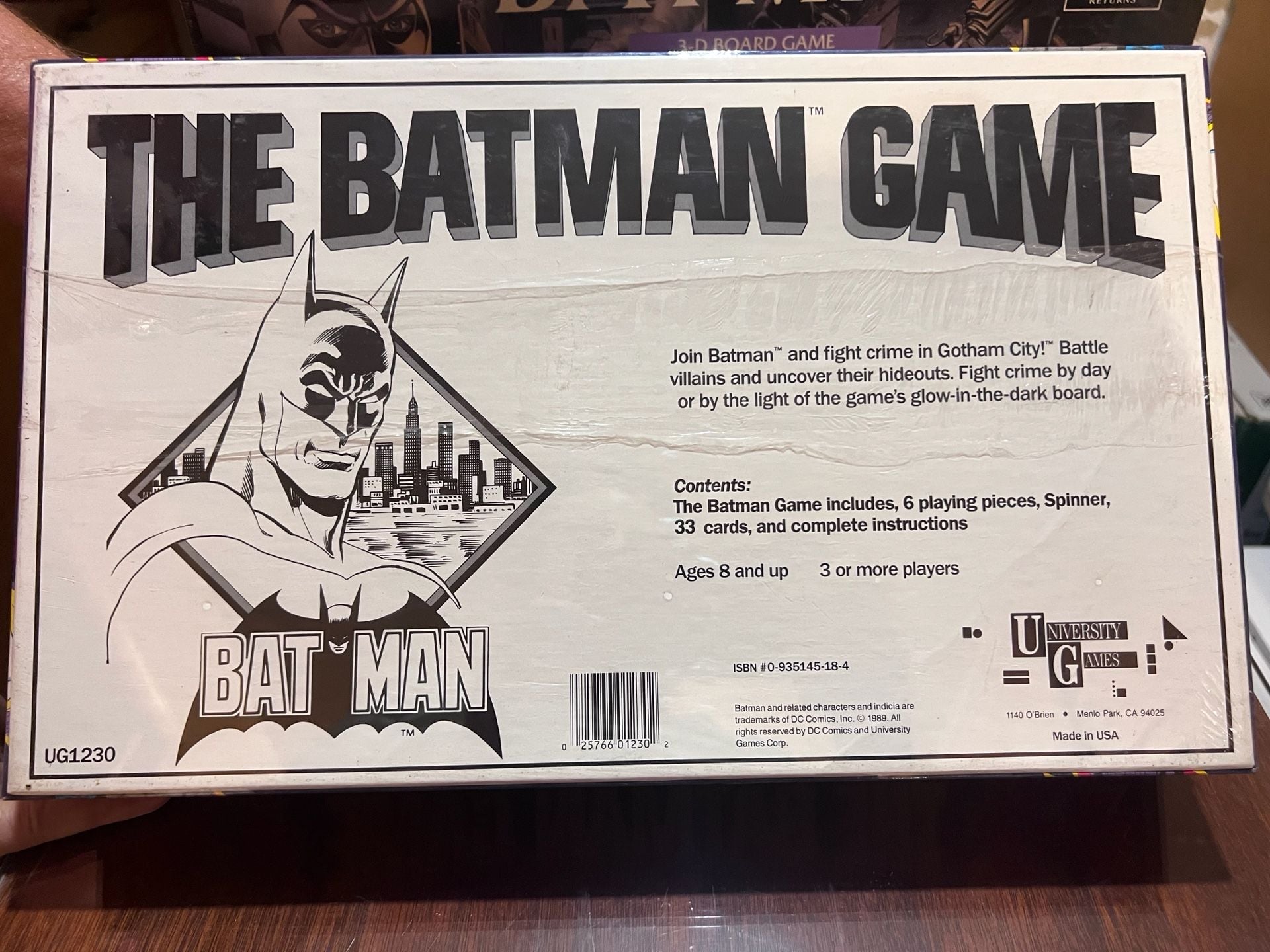 Vintage 1989 the Batman Board Game 50th Anniversary Edition 100% Complete - , 2