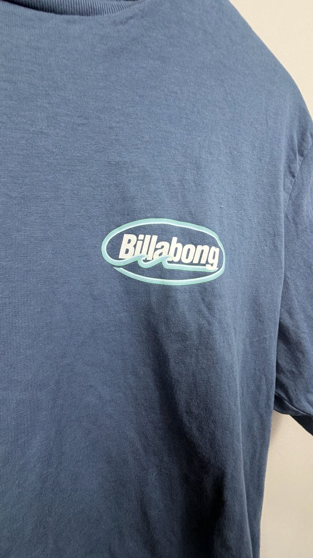 Billabong Premium Tee T-Shirt Size Medium Blue Graphic Logo 3