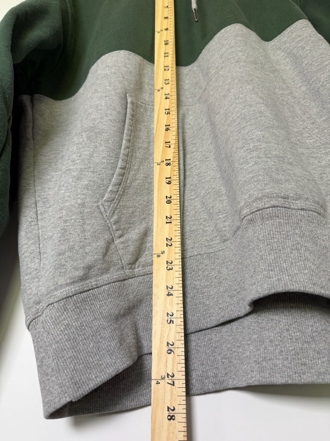 Champion Colorblock Hoodie Size M Green Grey 7