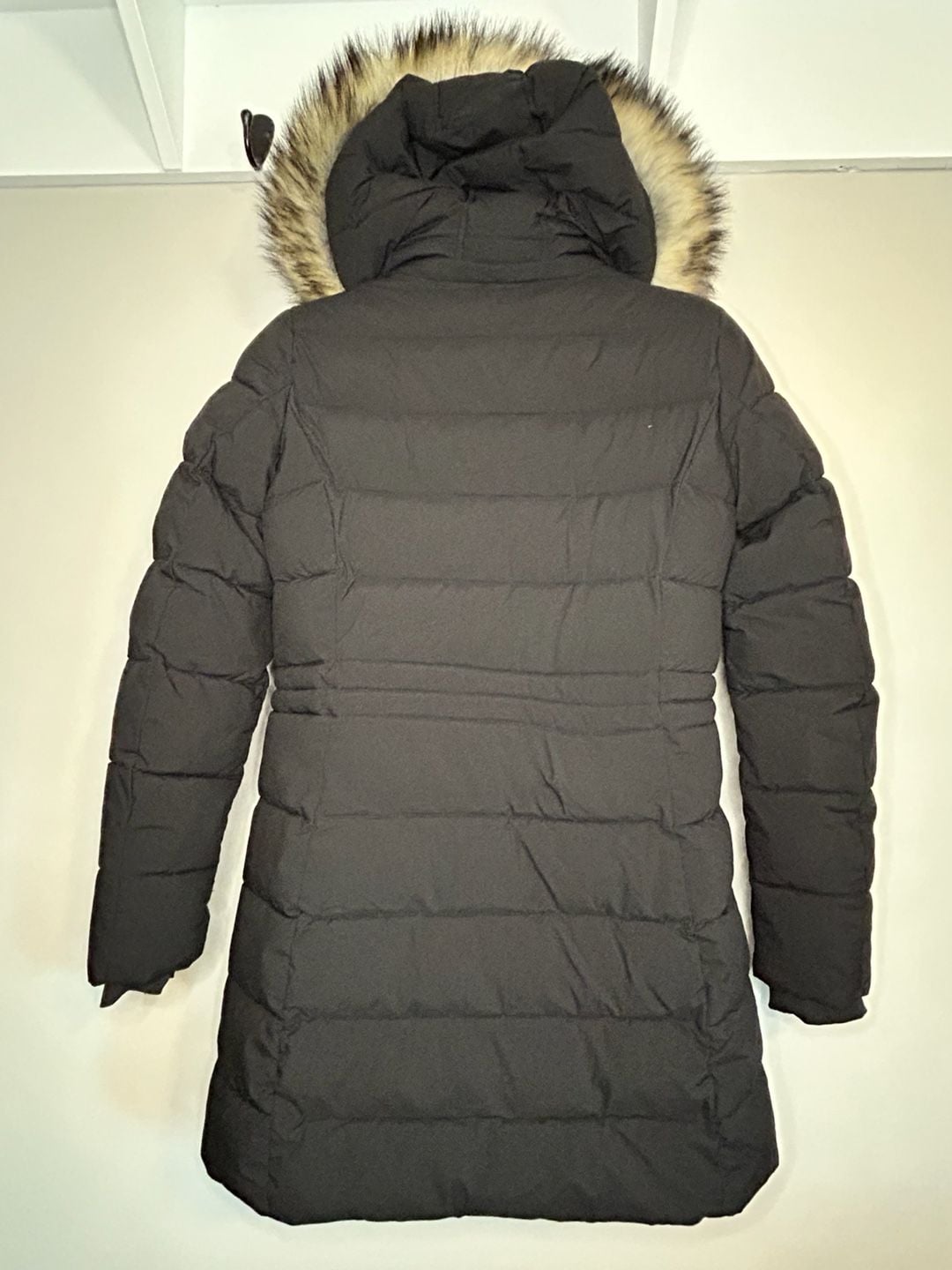 Laundry by Shelli Segal Puffer Jacket Black Faux Fur Hood 4