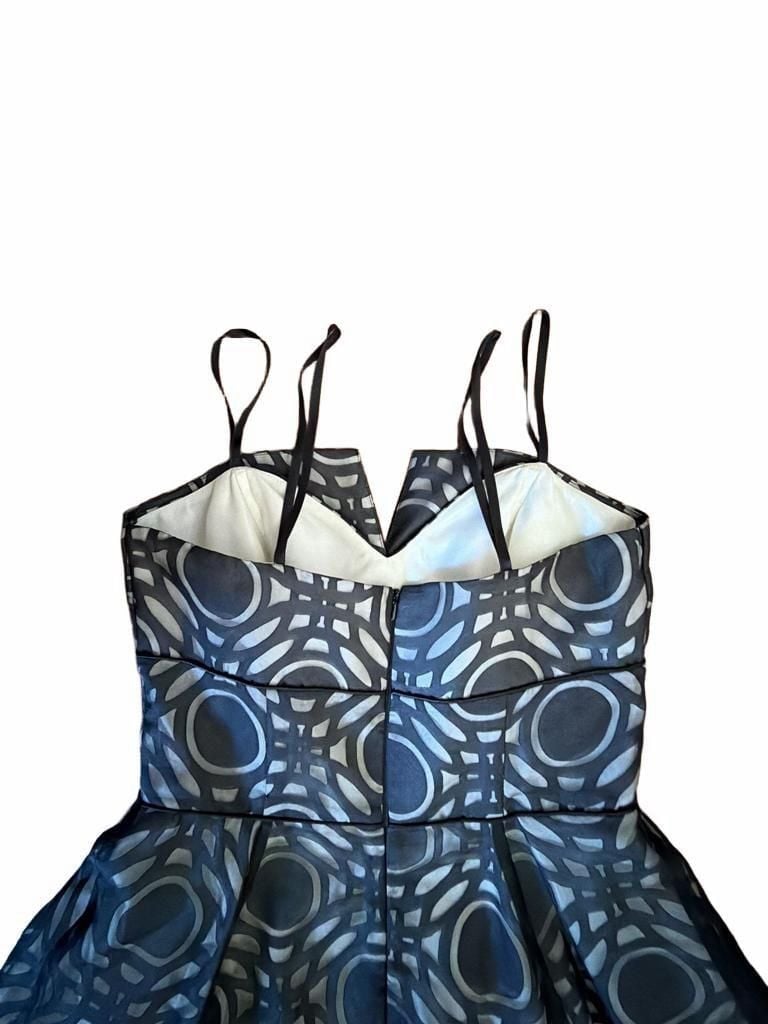 Nicole By Nicole Miller Size 8 Black Geometric Dress 5