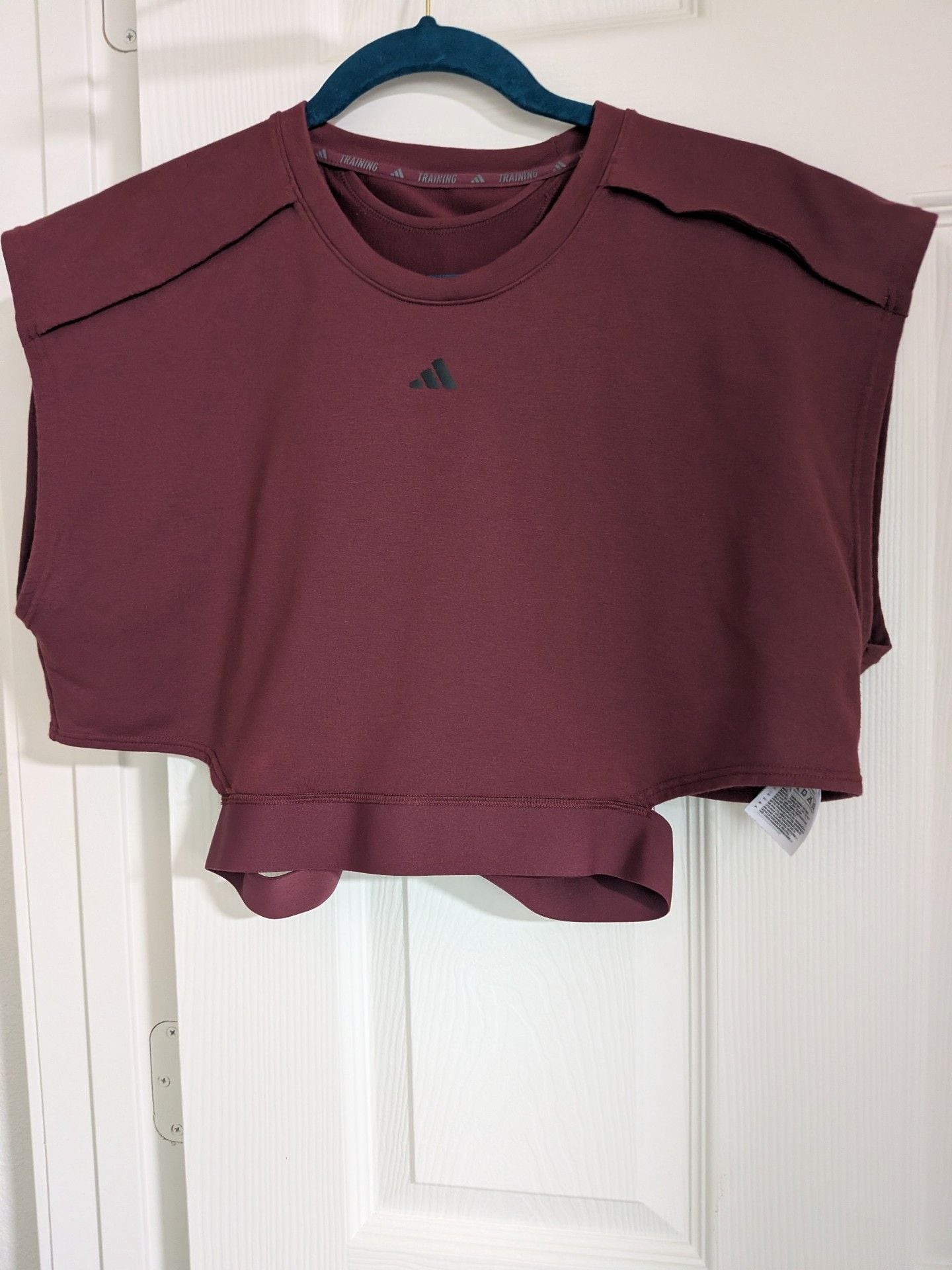 Adidas Power Crop Top Burgundy 2