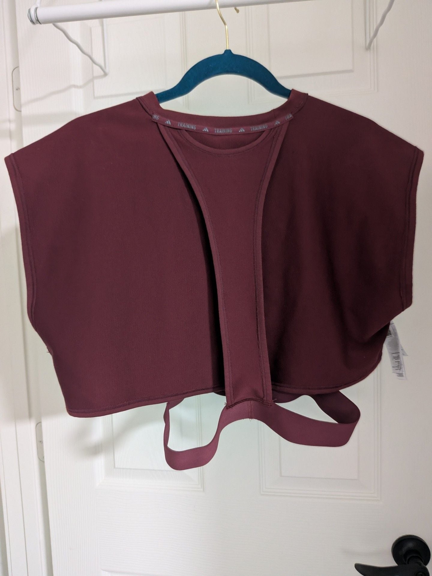 Adidas Power Crop Top Burgundy 7