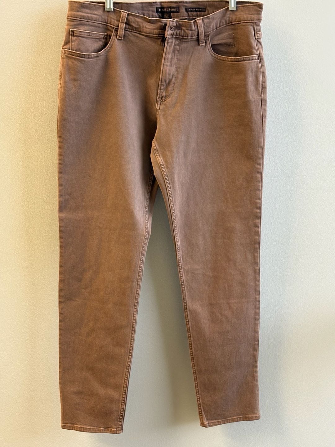 Michael Kors Mid Rise Slim Jeans Size 14/32 Brown Denim Pants 2