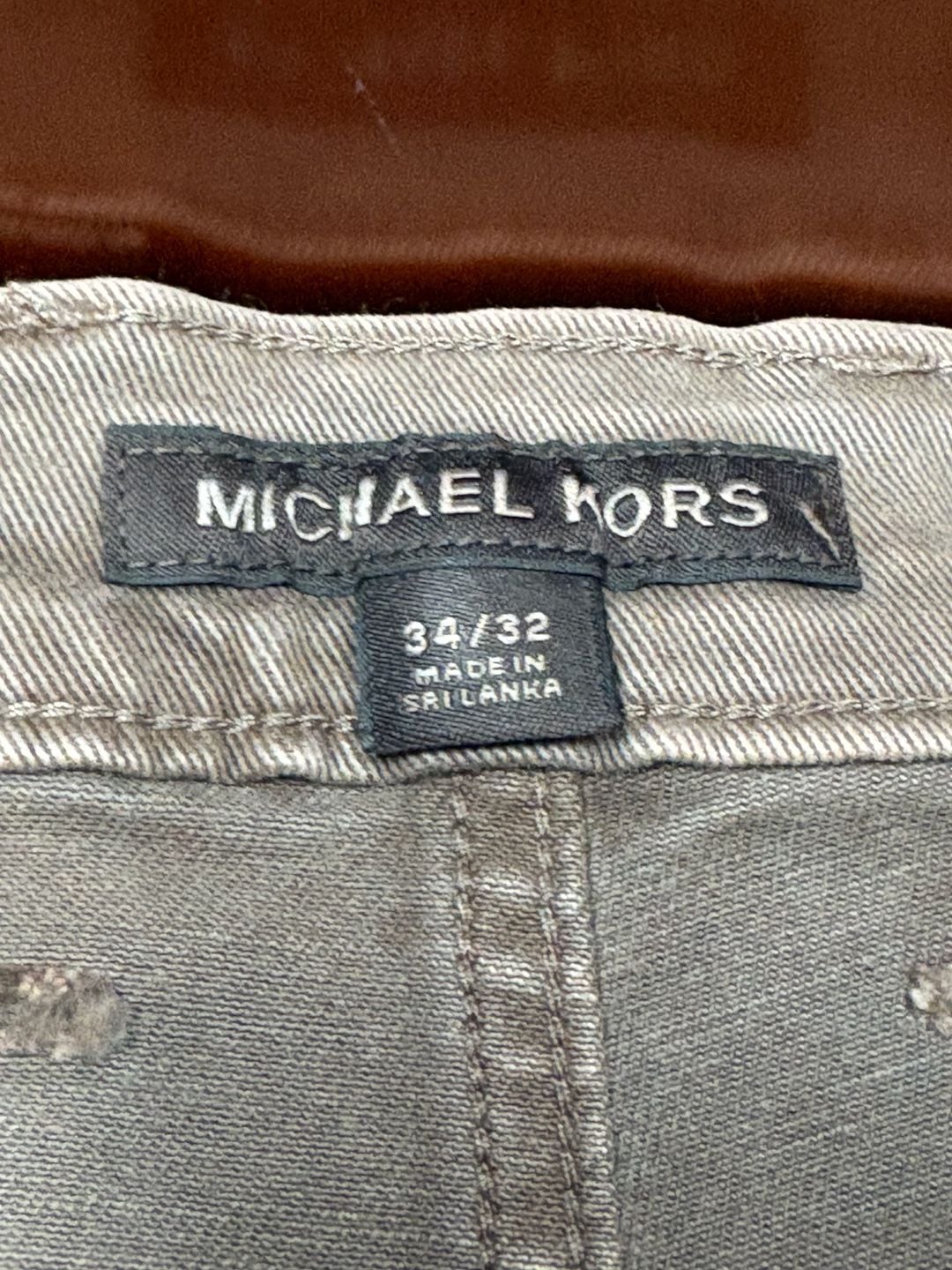 Michael Kors Mid Rise Slim Jeans Size 14/32 Brown Denim Pants 3