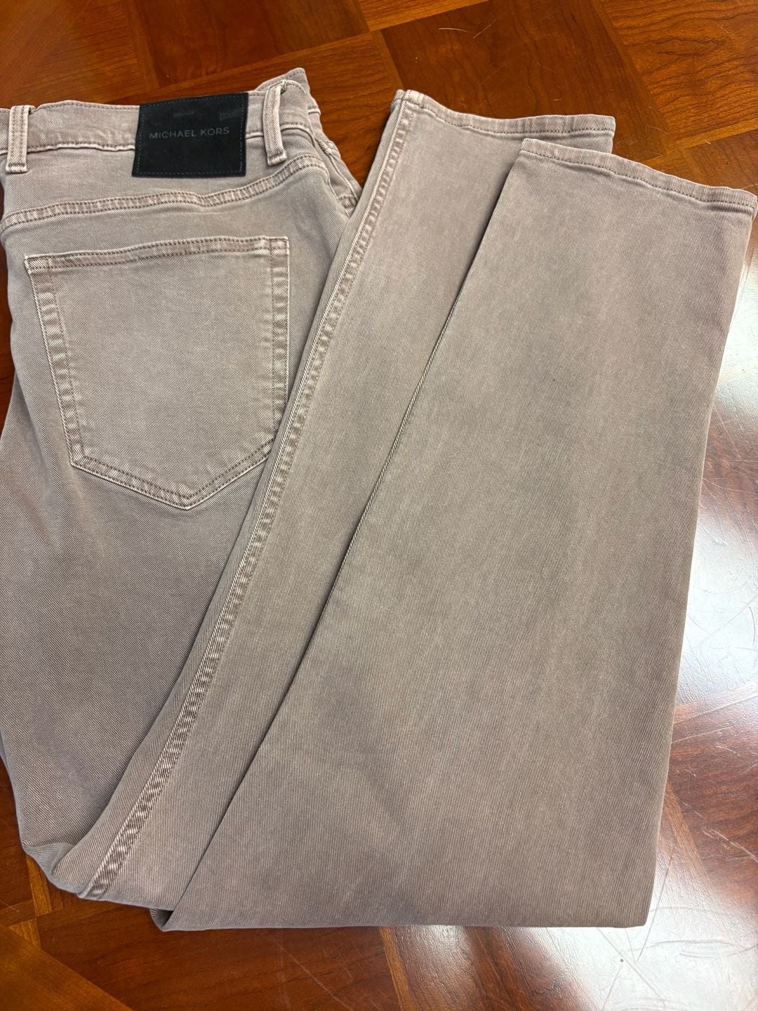 Michael Kors Mid Rise Slim Jeans Size 14/32 Brown Denim Pants 6