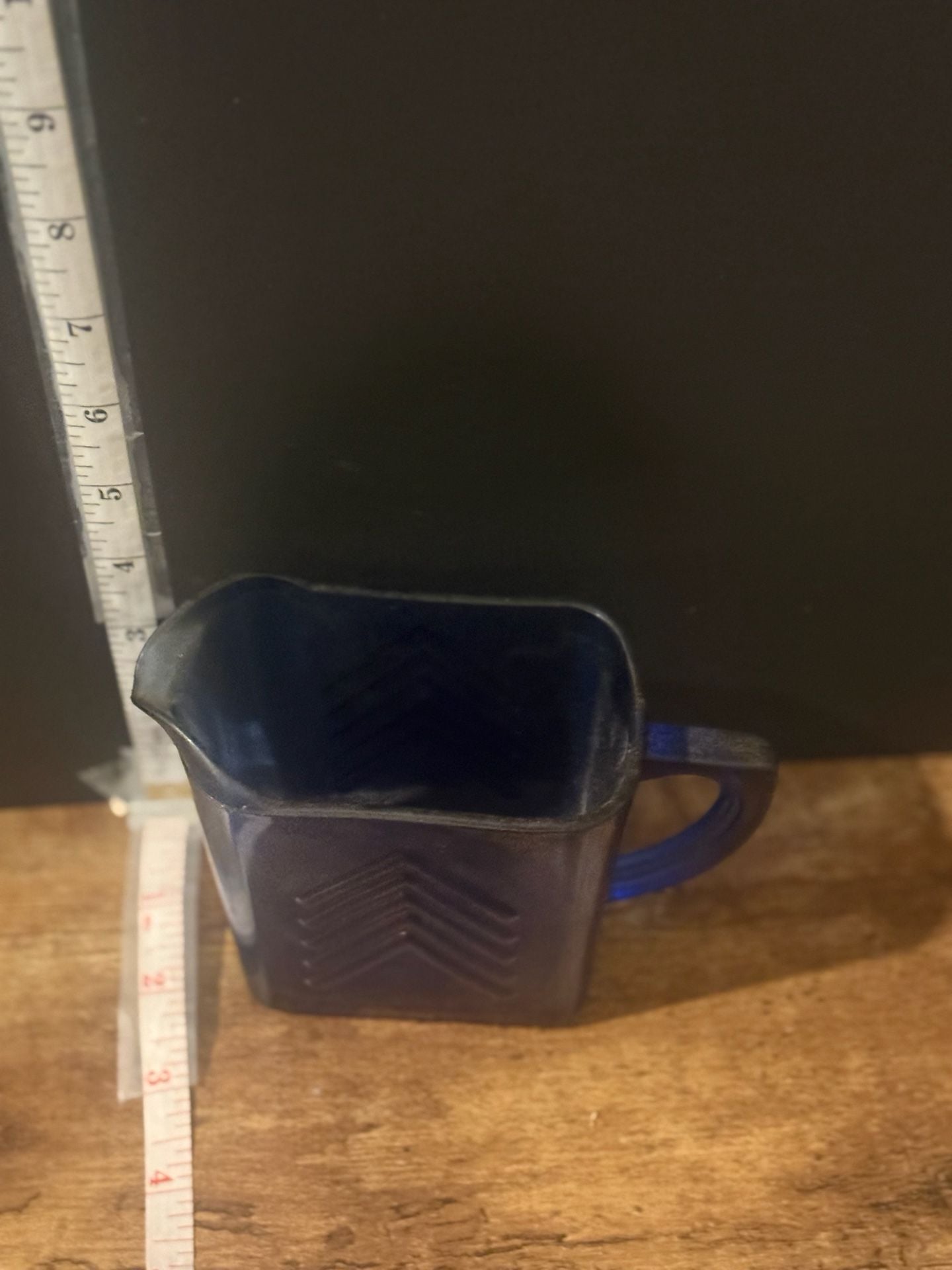Cobalt Blue Depression Glass 1930 Hazel Atlas Chevron Pattern Antique Art Deco 2