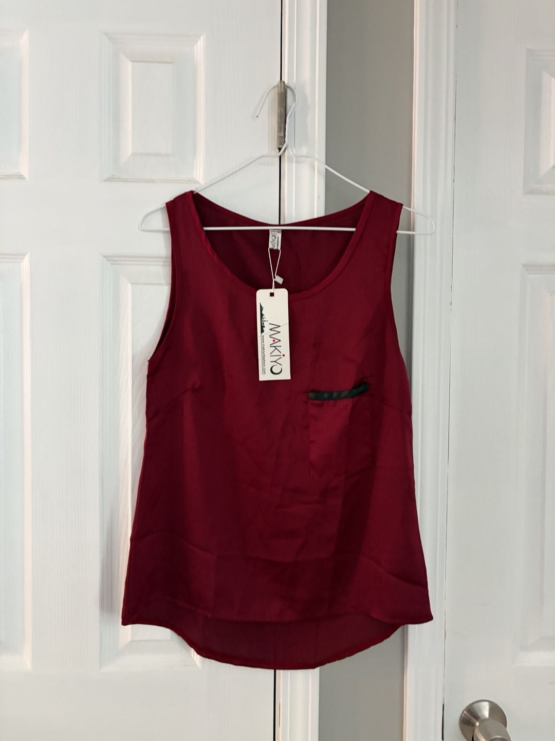 Ladies Makiyo Maroon Sleeveless Tank Top 2