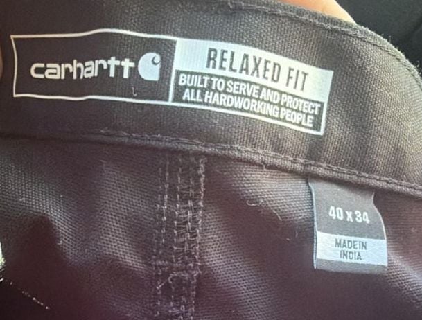 Carhartt Relaxed Fit Canvas Work Pants Size 40x34 Black 2