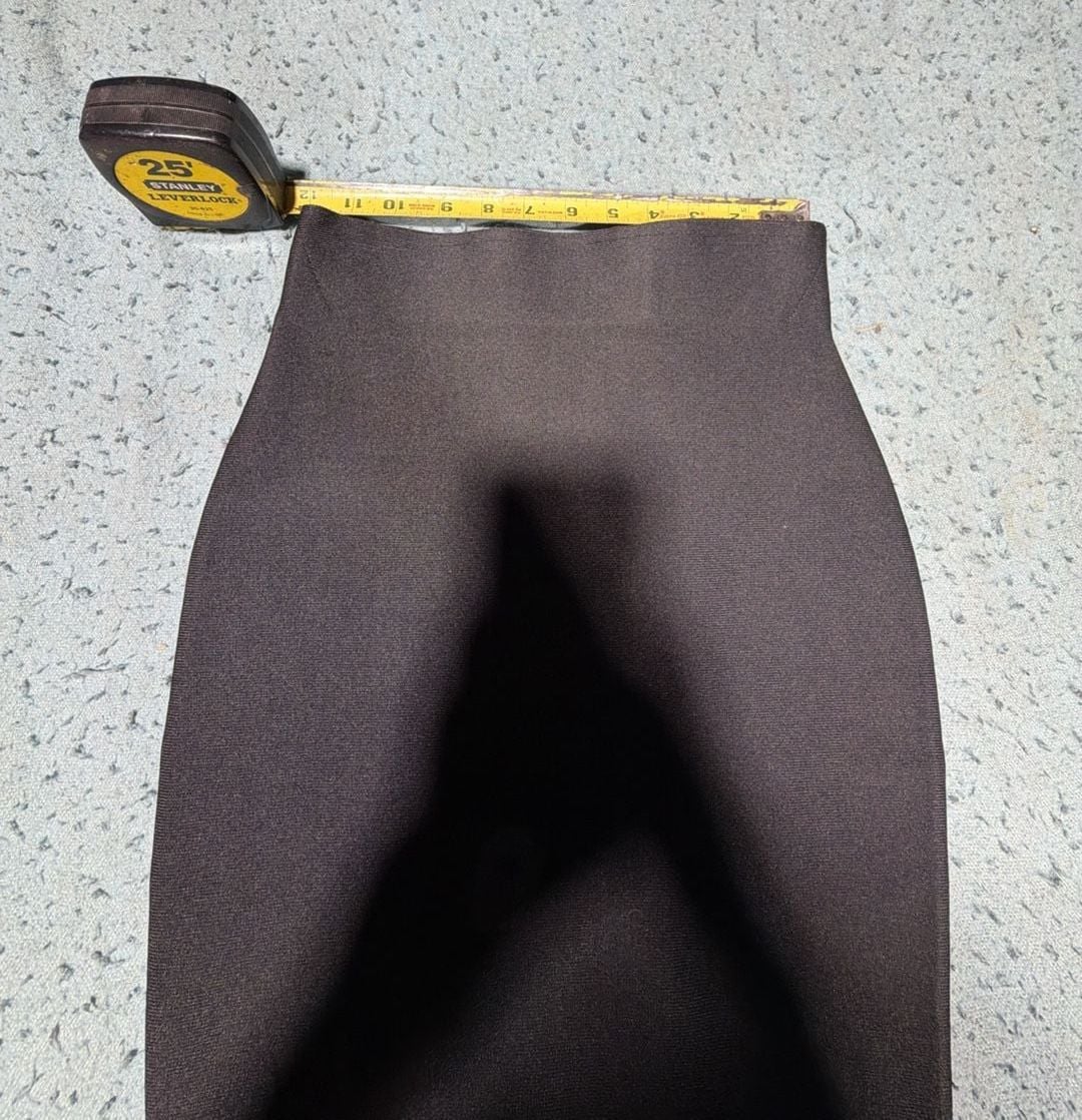Shinestar Pencil Skirt Size S Black Bodycon Ribbed Mini 6