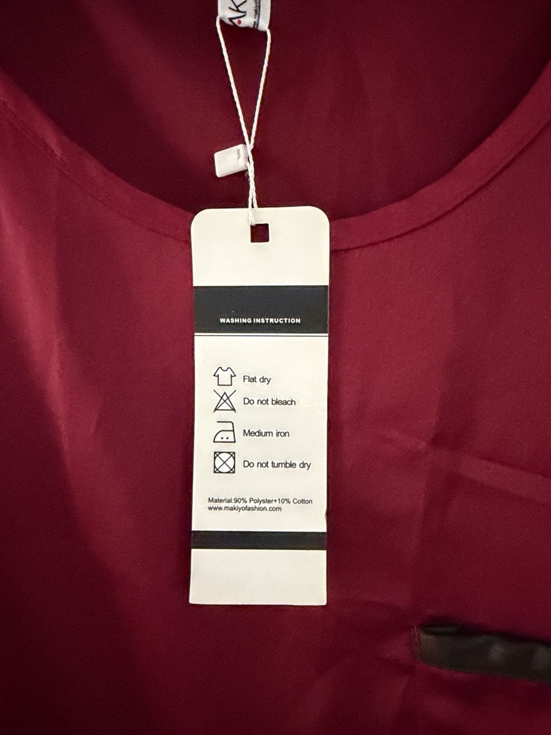 Ladies Makiyo Maroon Sleeveless Tank Top 4