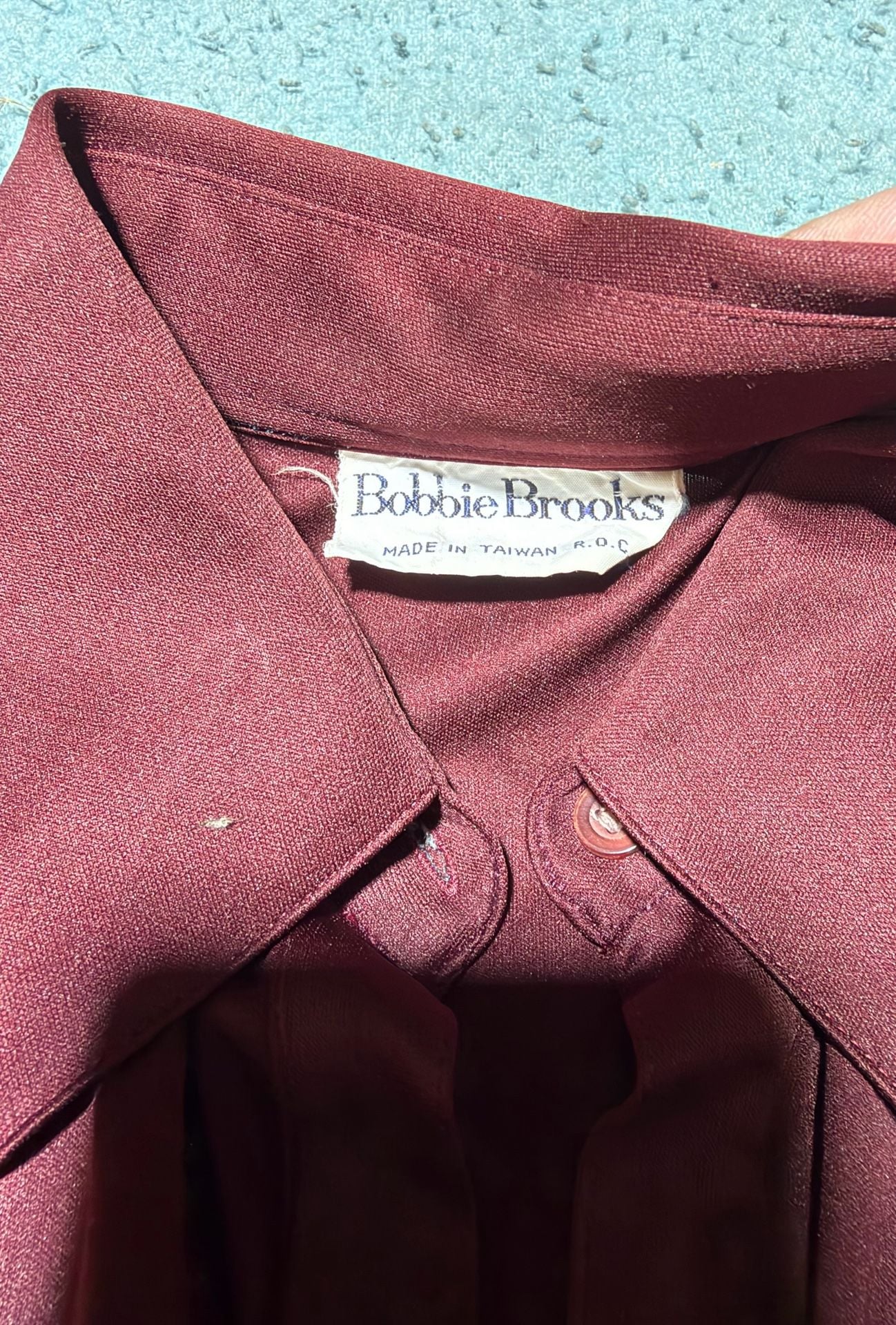 Bobbie Brooks Long Sleeve Button-Up Shirt Burgundy 3