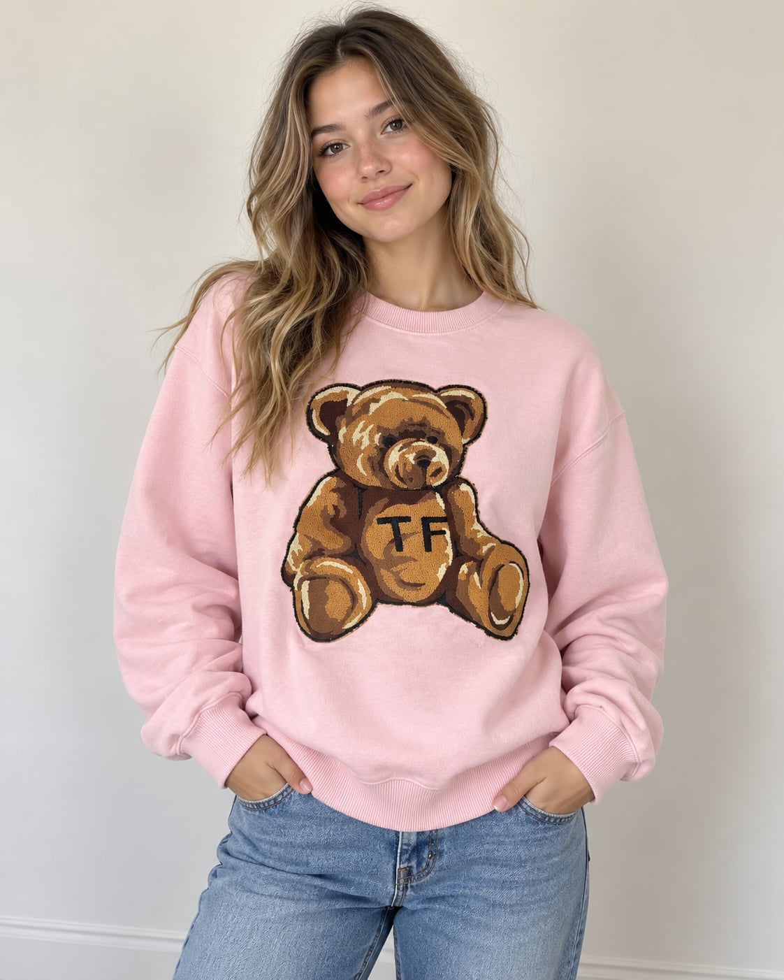 π Teddy Fresh Pink Teddy Bear Crewneck Sweatshirt | Size π§Έ 2