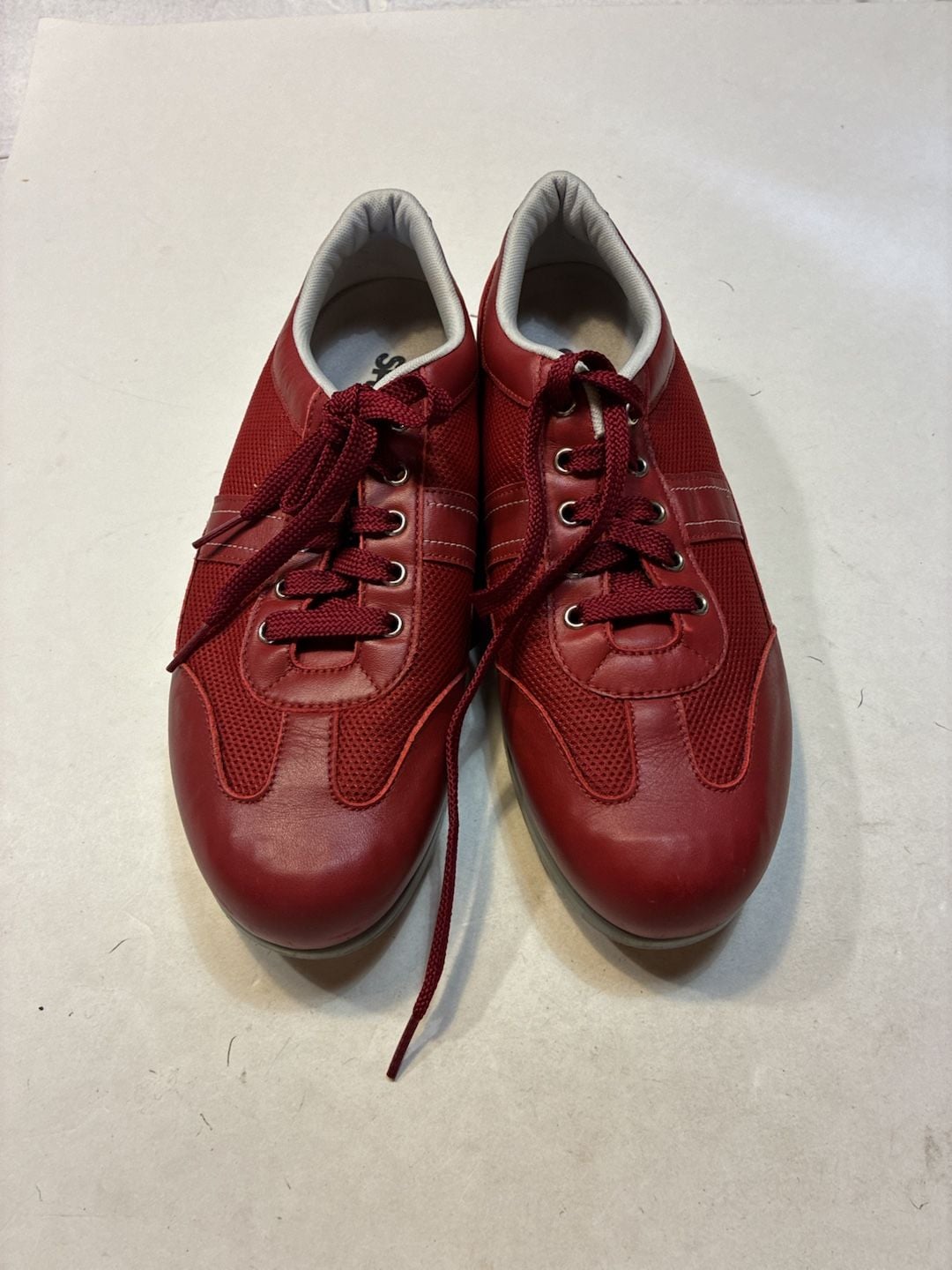 SAS FT Mesh Ruby Sneakers Red Leather Walking Shoes 2