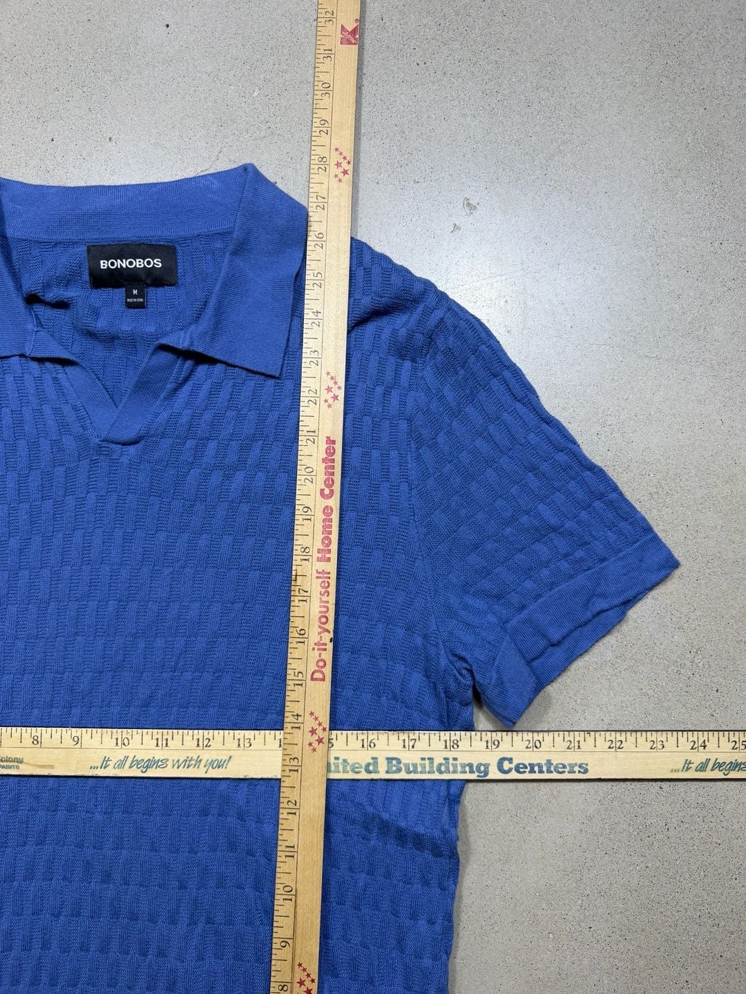 Bonobos Knit Polo Size M Blue Cotton Short Sleeve Sweater 5