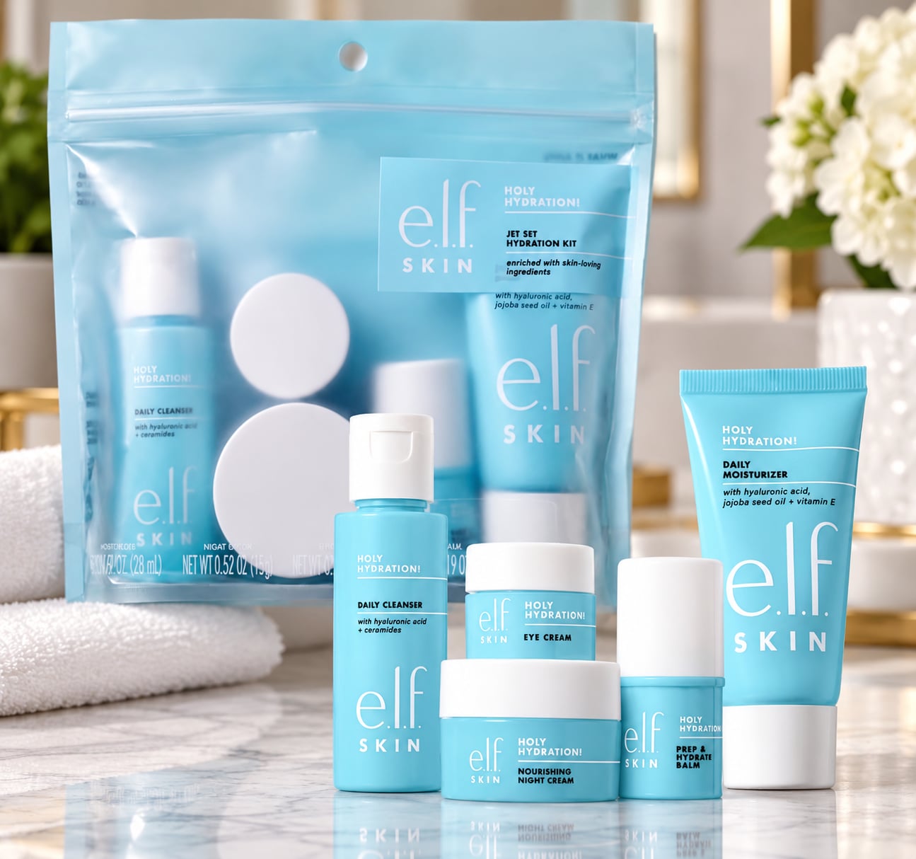 e.l.f. SKIN Holy Hydration! Jet Set Hydration Kit Skincare Set 1
