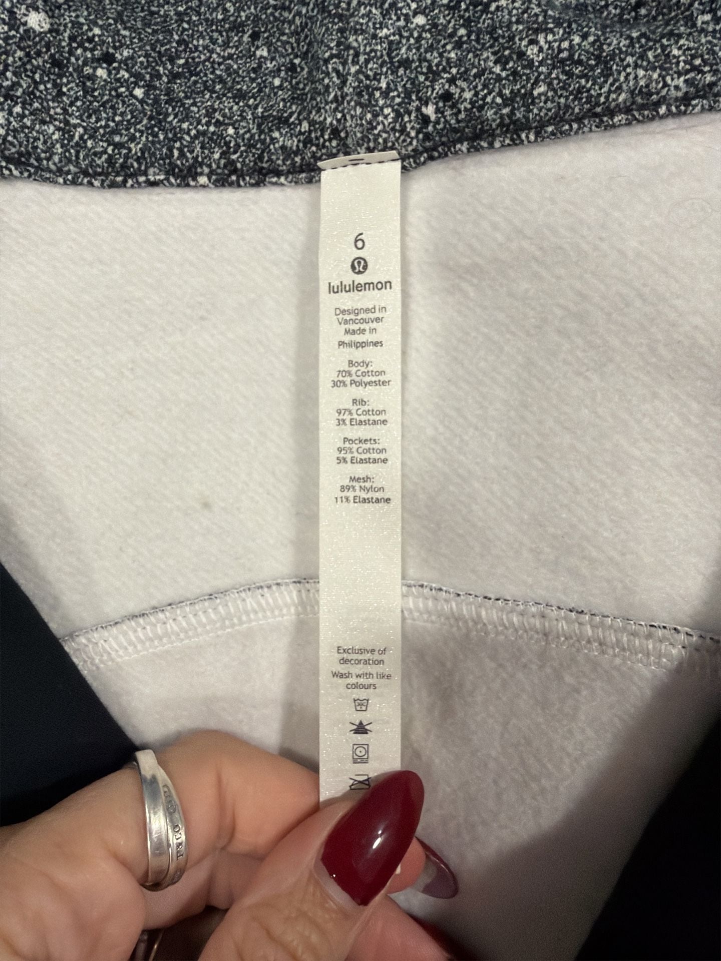 Lululemon Scuba Hoodie Size 6 Gray Speckled Full Zip 3