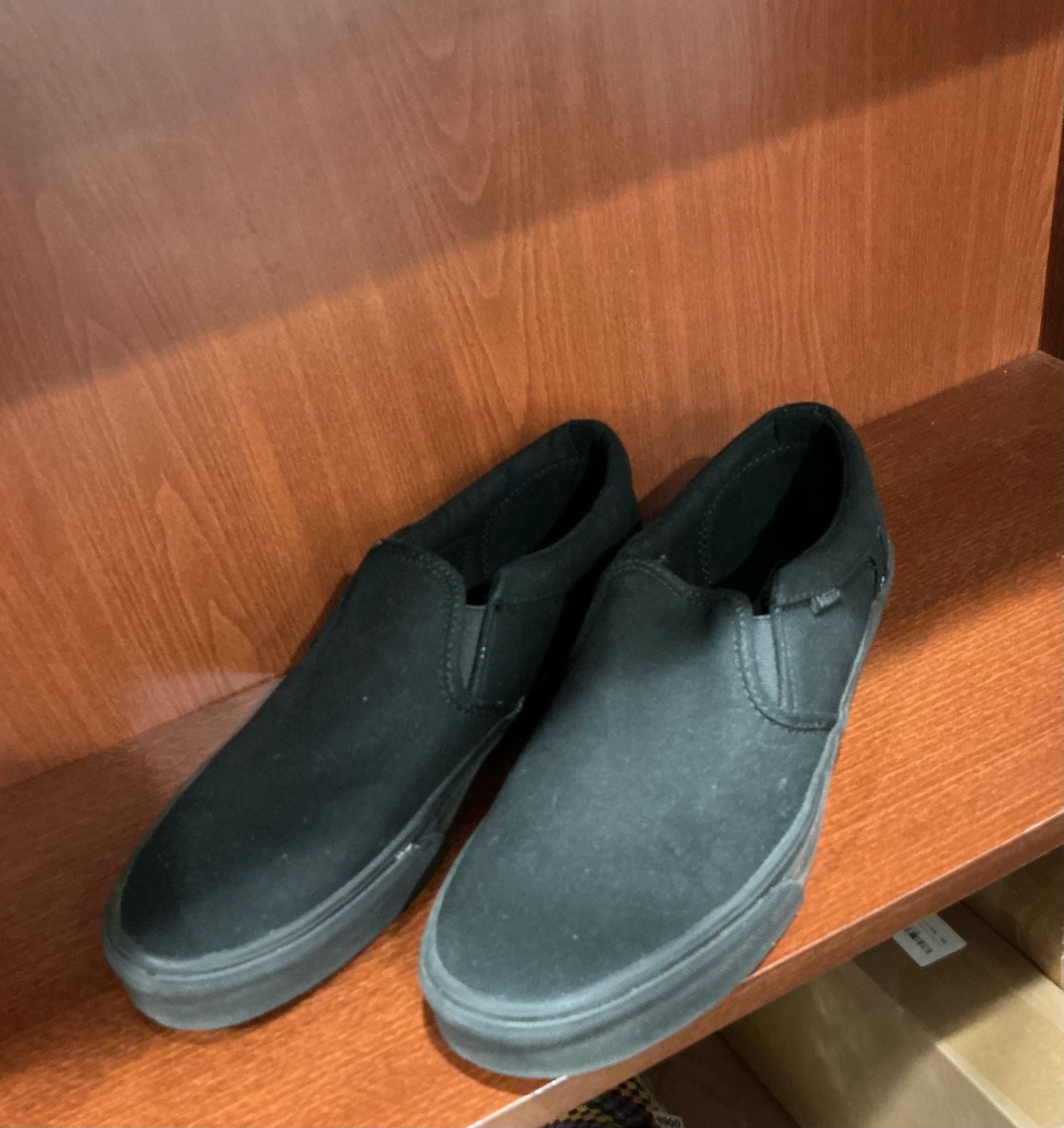 Vans Classic Slip-On Black Canvas Shoes men’s 11 #69 2