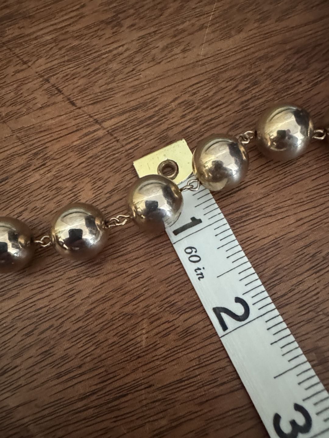 Marvella Vintage Silver Tone Beaded Ball Necklace 18.5 Inches 5