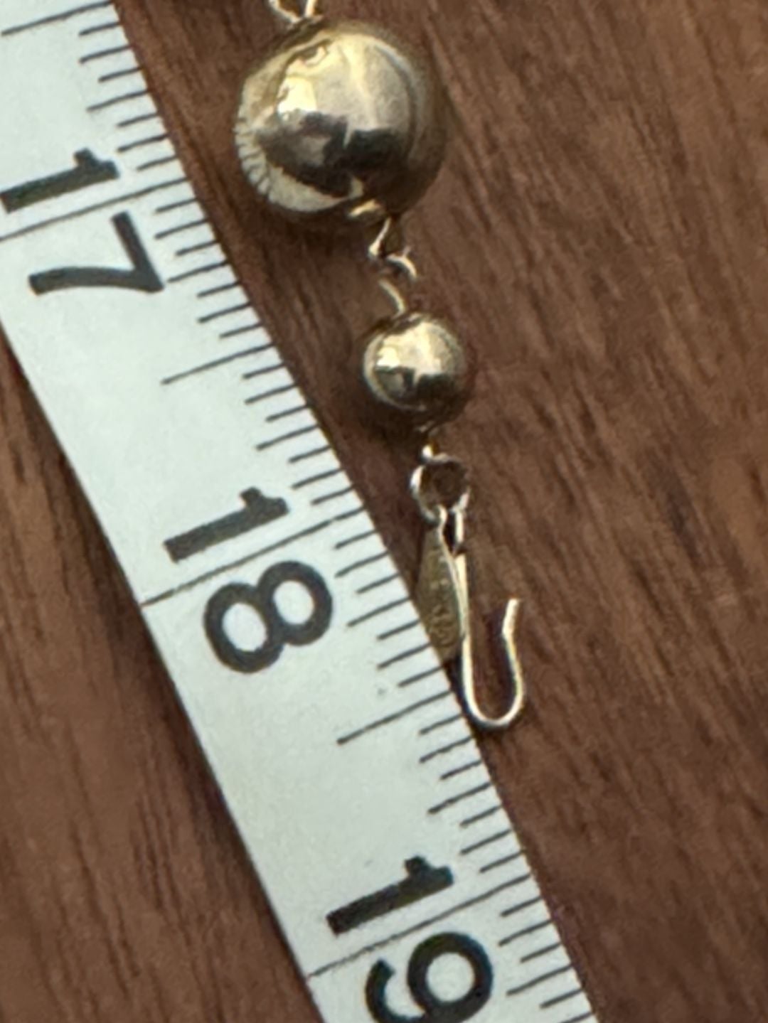 Marvella Vintage Silver Tone Beaded Ball Necklace 18.5 Inches 4