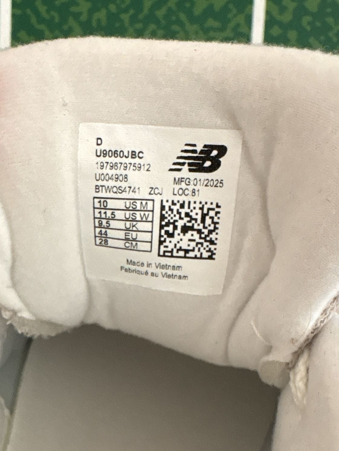 New Balance 9060 Size 10M / 11.5W Sea Salt Oatmeal Sneakers 5