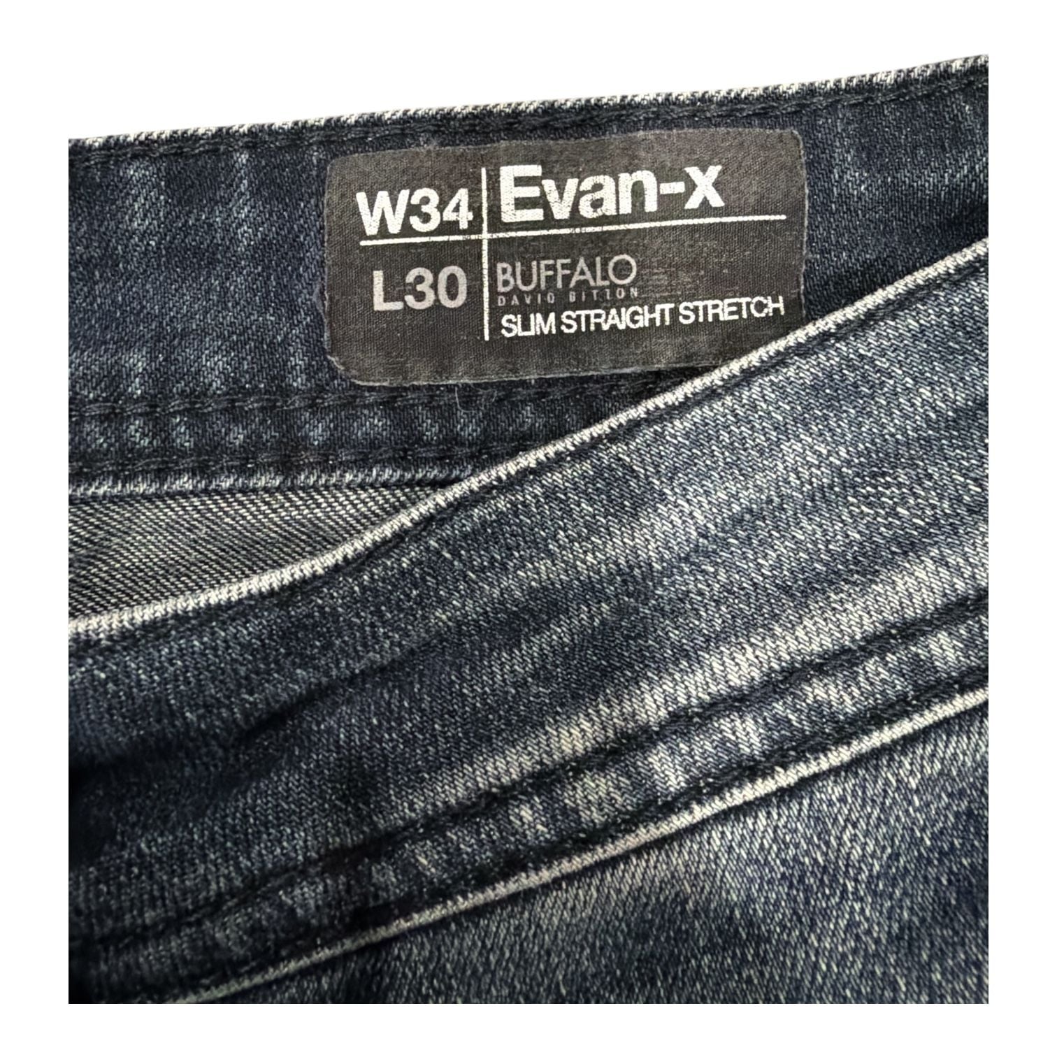 Buffalo David Bitton Evan-X Size 34x30 Slim Straight Jeans 3
