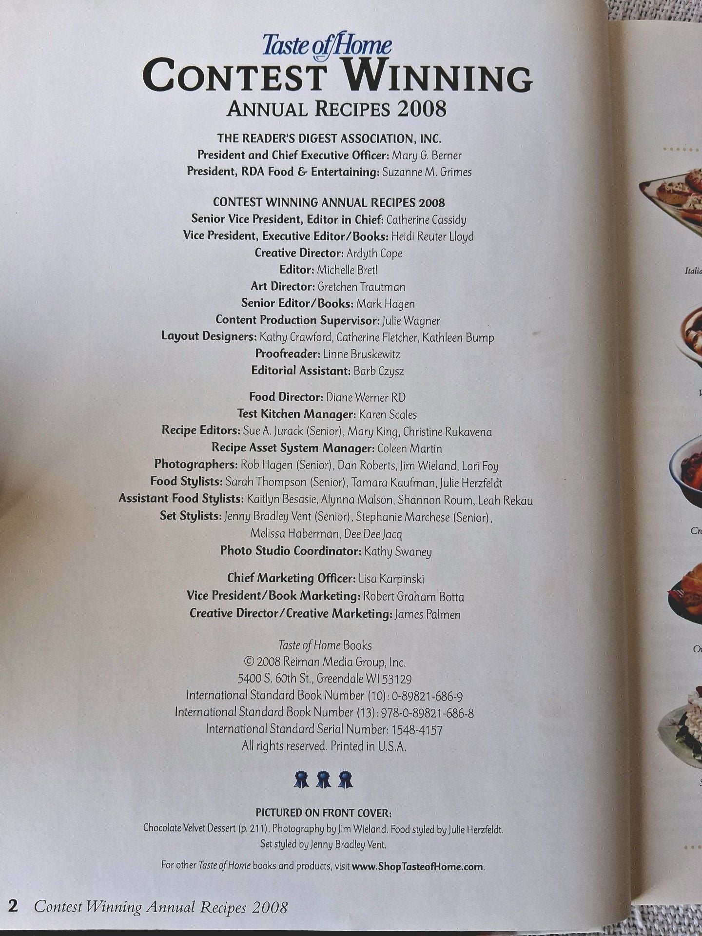 Taste of Home Contest Winning Annual Recipes 2008 Cookbook 2