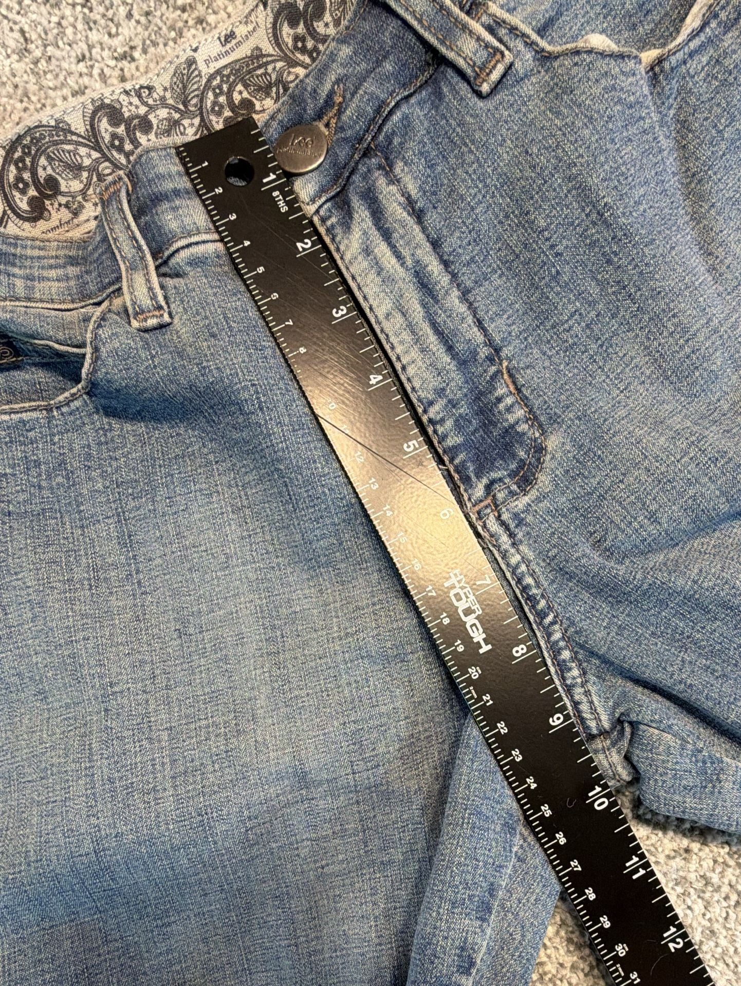 Lee Platinum classic comfort women’s 8P jeans Blue Denim Straight Leg 4
