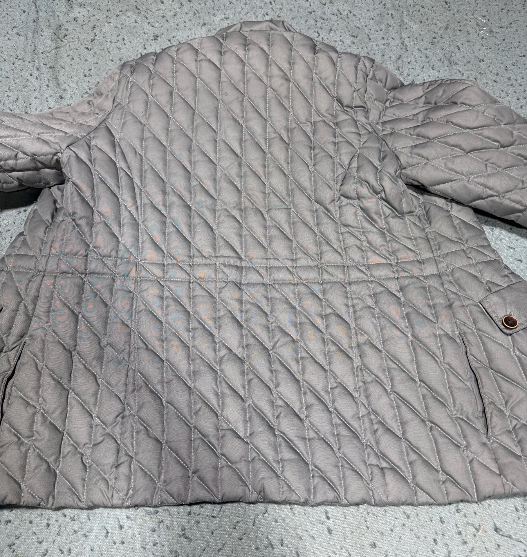 Eddie Bauer Premium Goose Down Jacket Petite M Grey Quilted 4