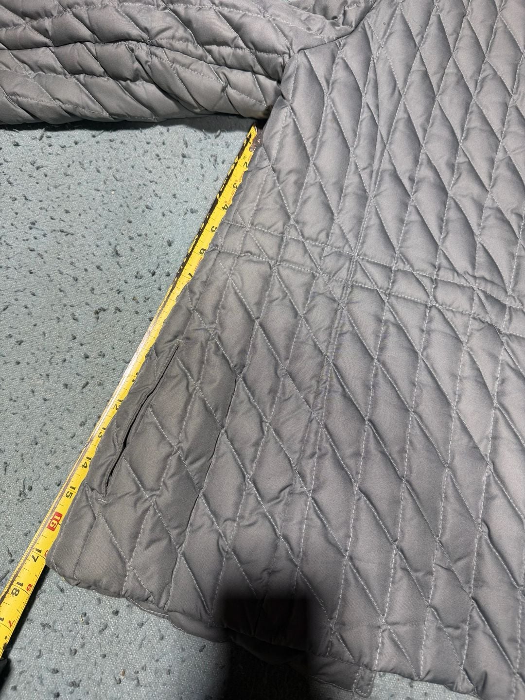 Eddie Bauer Premium Goose Down Jacket Petite M Grey Quilted 6